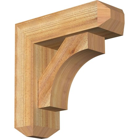 Ekena Millwork Westlake Craftsman Rough Sawn Bracket w/ Offset Brace, Western Red Cedar, 6"W x 18"D x 18"H BKT0604X18X18WTL04RWR